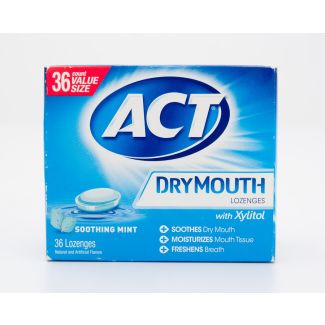 Act DryMouth Lozenges with Xylitol - Soothing Mint 36 Lozenges