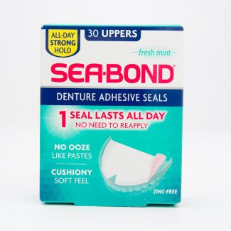 Sea-Bond Denture Adhesive Seals Fresh Mint 30 Uppers
