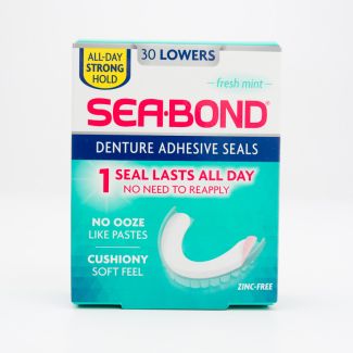 Sea-Bond Denture Adhesive Seals Fresh Mint 30 Lowers