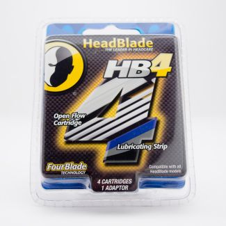 HeadBlade HB4 Open Flow Cartridge 4 Cartriges & 1 Adaptor