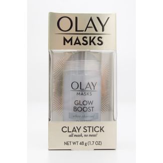 Olay Masks Clay Stick Glow Boost White Charcoal net wt 48g (1.7 oz)