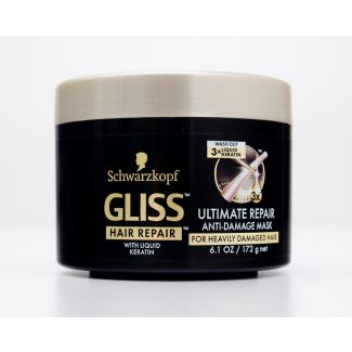 Schwarzkopf Gliss Hair Repair with Liquid Keratin Ultimate Repair Anti-Damage Mask for Heavily Damaged Hair 6.1 oz (172 g)