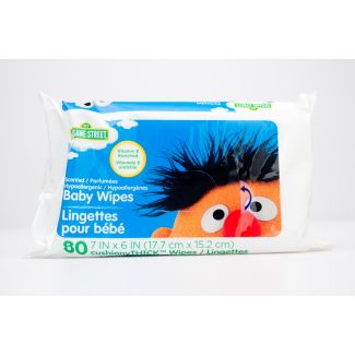 Sesame Street Scented Hypoallergenic Baby Wipes 80 7in x 6in Wipes