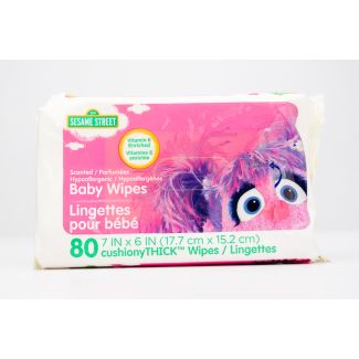 Sesame Street Scented Hypoallergenic Baby Wipes 80 7in x 6in Wipes