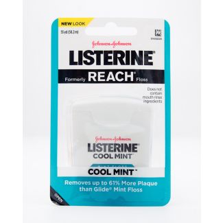 Listerine Formerly Reach Cool Mint Floss 55 yds