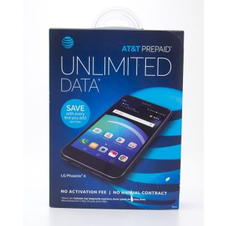 AT&T Prepaid LG Phoenix 4 Titan Black Prepaid Smartphone