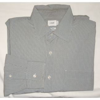 J Crew Micro-Check Dress Shirt Men's Medium - M - 15.5-16