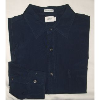 J Crew Solid Dress Shirt Men's Large - L - 16.5-17