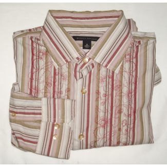 Banana Republic Embroidered Striped Shirt Men's Medium - M