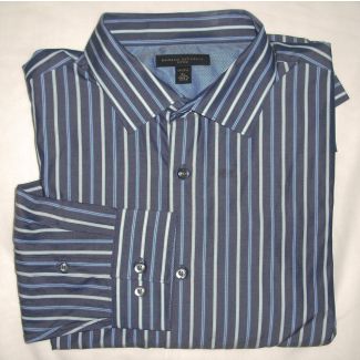 Banana Republic Fitted Striped Dress Shirt Men's Extra Large - 17-17.5