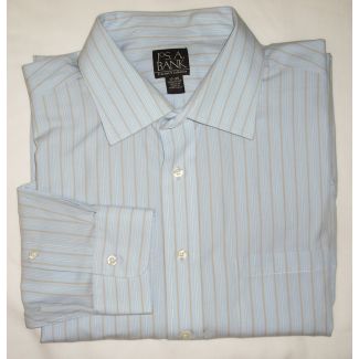 Jos A Bank Traveler's Collection Striped Dress Shirt Men's 17-35