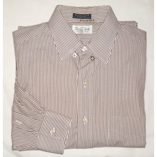 Paul Fredrick Striped Pinpoint Oxford Dress Shirt Men's 15-33