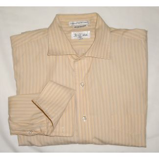 Paul Fredrick Striped Dress Shirt w/French Cuffs Men's 16-34