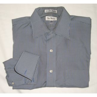 Paul Fredrick Easy Care Broadcloth Dress Shirt w/French Cuffs 16-35