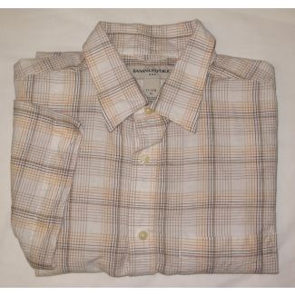 Banana Republic Short Sleeve Tattersall Shirt Men's XL - 17-17.5