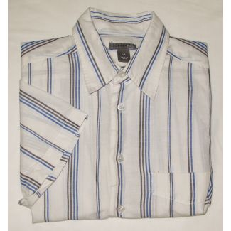 H&M Striped Linen Blend S/S Hift Men's M - Medium