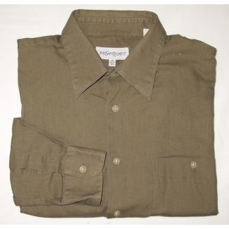 Yves Saint Laurent Dress Shirt Men's Medium 16-34/35