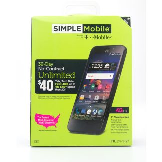 Simple Mobile by T-Mobile ZTE ZFIVE 2 LTE Prepaid Smartphone