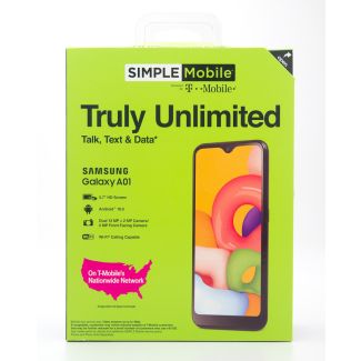 Simple Mobile by T-Mobile Samsung Galaxy A01 Prepaid Smartphone