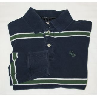 Abercrombie & Fitch L/S Muscle Fit Polo Shirt Men's M - Medium