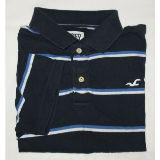 Hollister Striped Polo Shirt Men's XL - Extra Large