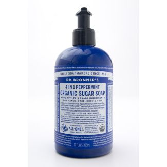 Dr. Bronner's 4-In-1 Peppermint Organic Sugar Soap 12 fl oz