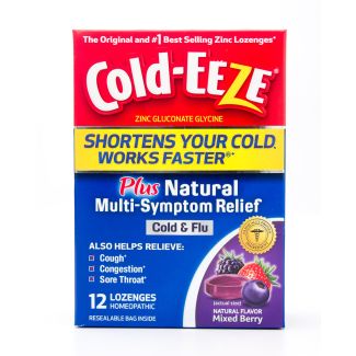 Cold-Eeze Homeopathic Zinc Sugar Free Wild Cherry 12 Lozenges