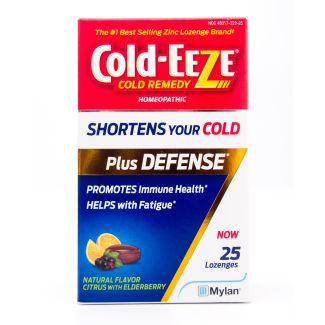 Cold-Eeze Homeopathic Zinc Plus Defense Citrus with Elderberry 25 Lozenges