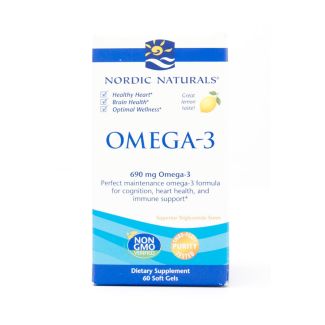 Nordic Naturals Omega-3 690mg Omega-3 Dietary Supplement 60 Softgels