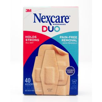 3M Nexcare Bandages Duo Flexible Fabric 40 Assorted Bandages
