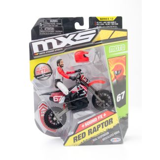 MXS Motocross Sound FX Bike & Rider Series 13 Red Raptor#67 by JAKKS Pacific
