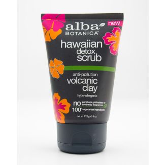 Alba Botanical Hawaiian Detox Scrub Anti-Pollution Volcanic Clay net wt 113 g (4 oz)