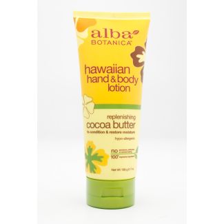 Alba Botanical Hawaiian Hand & Body Lotion Replenishing Cocoa Butter net wt 198 g (4 oz)