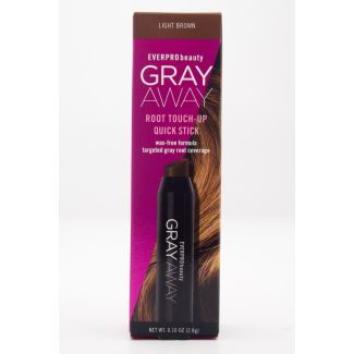 EVERPRO Beauty Gray Away Root Touch-Up Quick Stick Light Brown net wt 0.10 oz