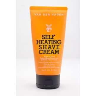 Van Der Hagen Self Heating Shave Cream net wt 6 oz (170 g)