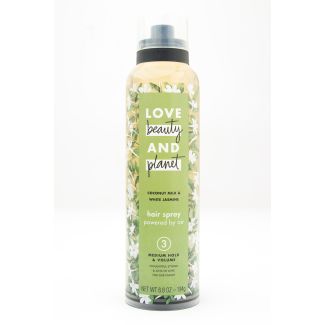 Love Beauty and Planet Coconut Milk & White Jasmine Hair Spray 3 Medium Hold & Volume net wt 6.8 oz