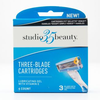 Studio 35 Beauty Three-Blade Razor Cartridges 4 Count
