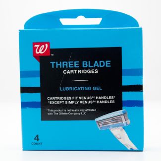 Walgreens Three Blade Razor Cartridges 4 Count