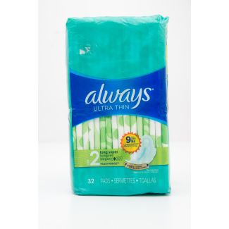 Always Ultra Thin Size 2 Long Super Flexi-Wings 32 Pads