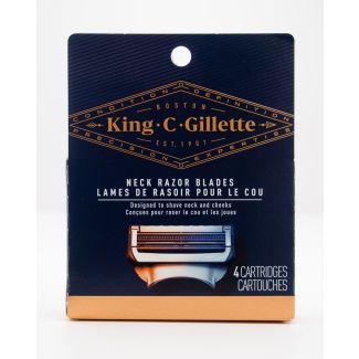Gillette King C Gillette Neck Razor Blades 4 Cartridges