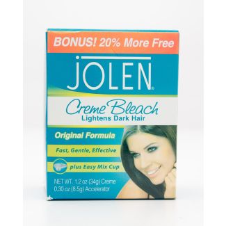 Jolen Creme Bleach Original Formula net wt 1.2 oz Creme & 0.30 oz  Accelerator