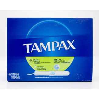 Tampax Cardboard Applicator Super Unscented 40 Tampons