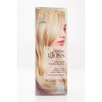 L'Oreal Le Color Gloss 1 Step Toning Gloss Brass Neutralizing Cool Blonde 4 fl oz