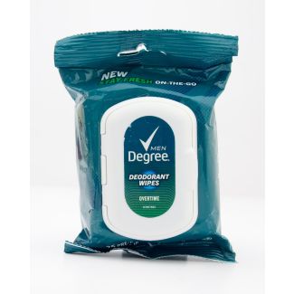 Degree Men Deodorant Wipes Overtime 25 Pre-Moistened Towelettes