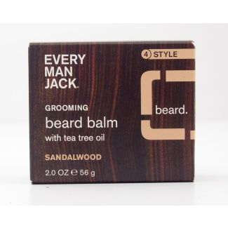 Every Man Jack Grooming Beard Balm with Tea Tree Oil Sandalwood 2.0 oz