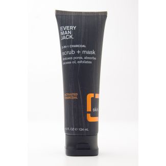 Every Man Jack 2-in-1 Charcoal Scrub + Mask Activated Charcoal 4.2 fl oz