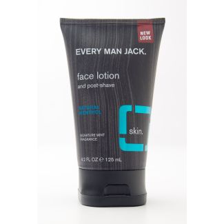 Every Man Jack Face Lotion and Post-Shave Natural Menthol Signature Mint Fragrance 4.2 fl oz