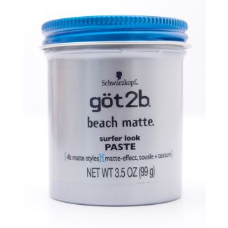 Schwarzkopf Got2B Beach Matte Surfer Look Paste net wt 3.5 oz