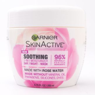 Garnier SkinActive Soothing 3-in-1 Moisturizer Day/Night-Mask with Rose Water 6.7 fl oz
