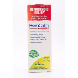 Boiron HemCalm Ointment Hemorrhoid Relief Homeopathic Medicine net wt 1 oz